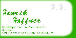 henrik haffner business card